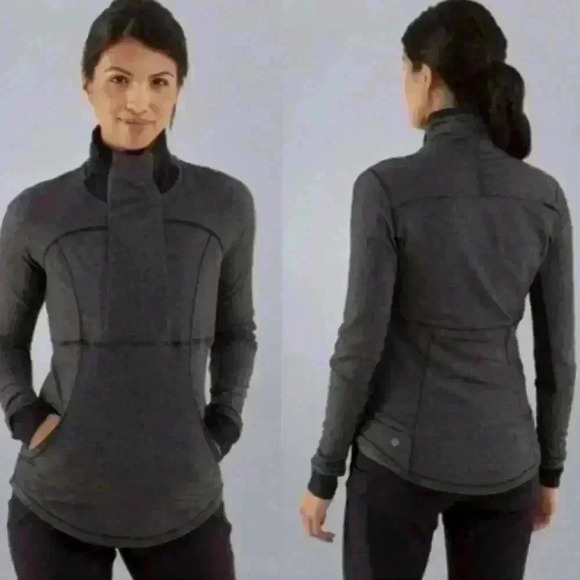 lululemon Base Runner 1/2 Zip Herringbone | Sz 8 | EUC - Picture 2 of 7